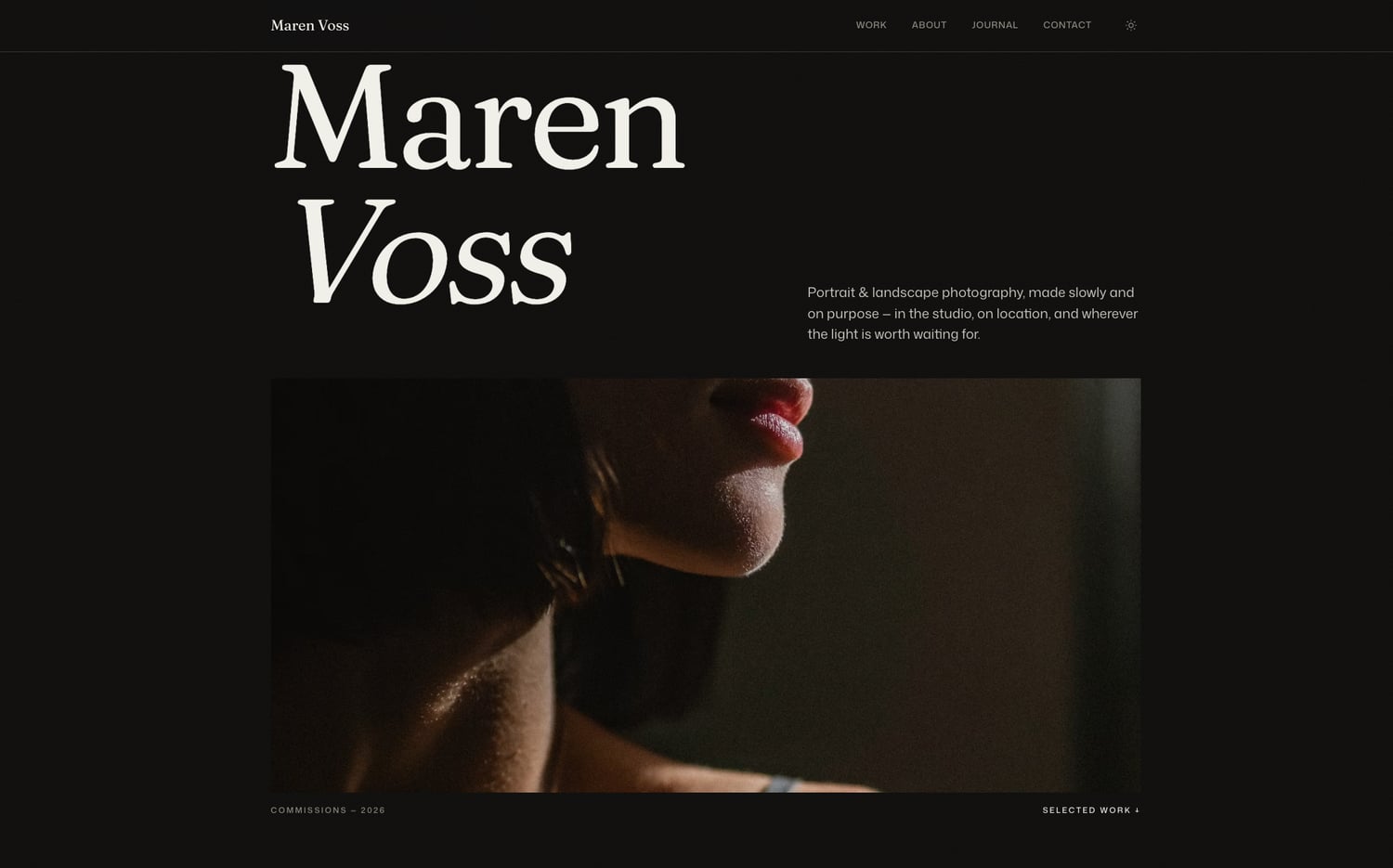 Aperture - Homepage hero - dark mode
