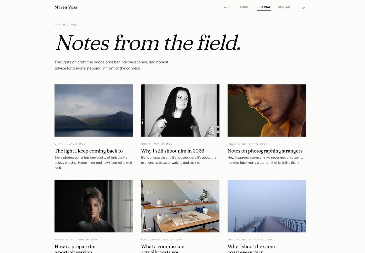 Aperture - Journal - notes from the field