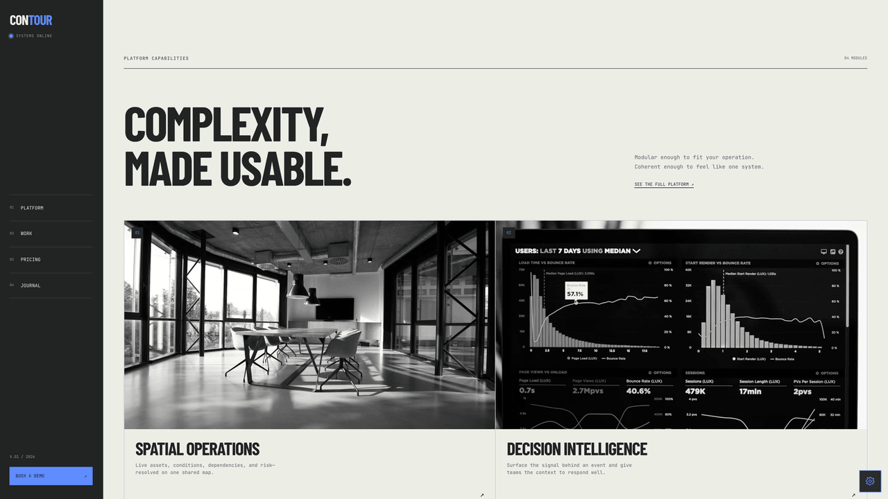 Contour - Platform capabilities using the built-in Cobalt signal preset and grayscale-to-color image system