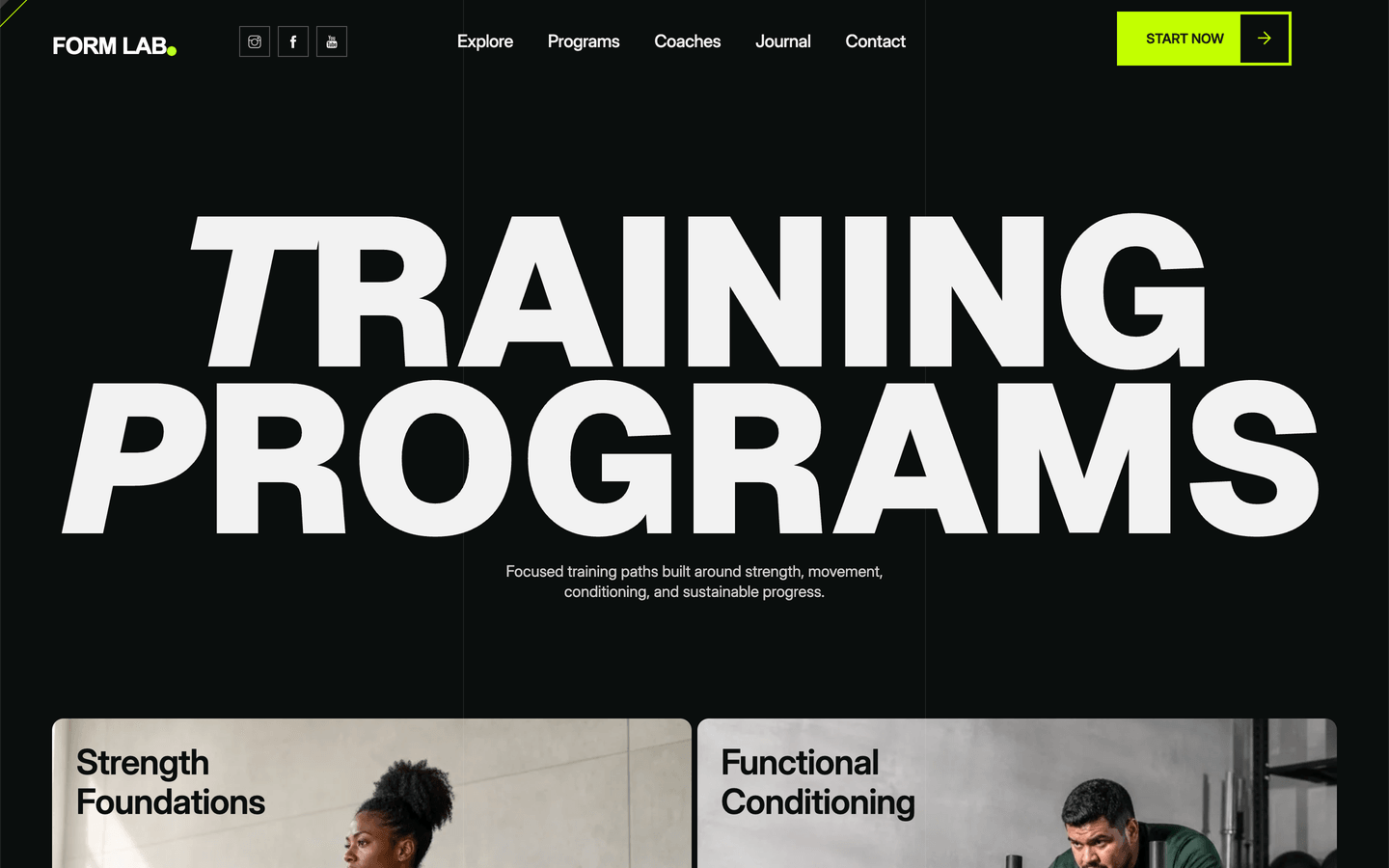 Form Lab - Training programs