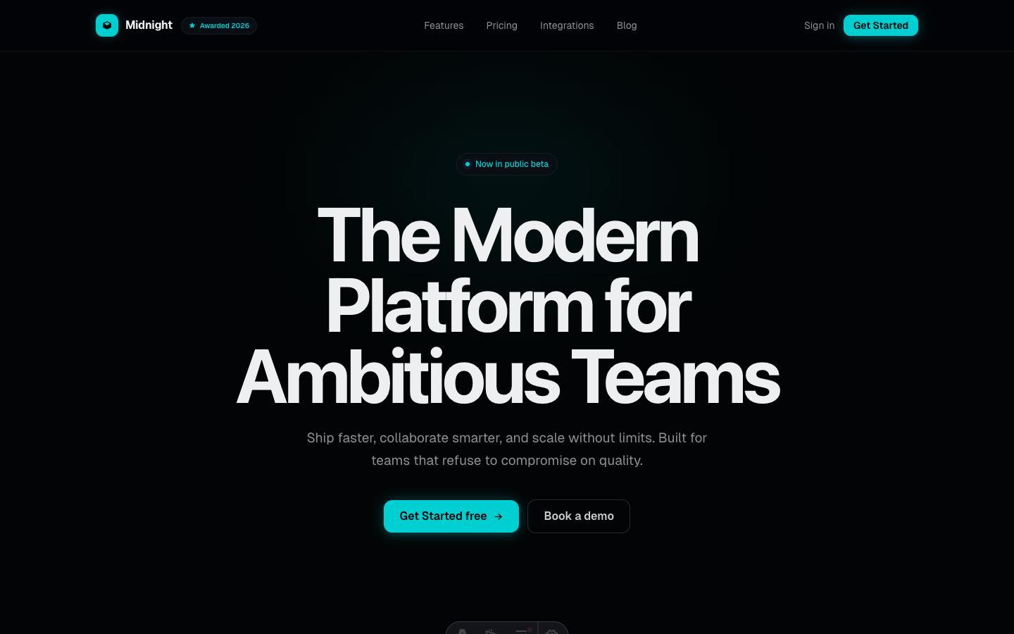 Midnight theme preview