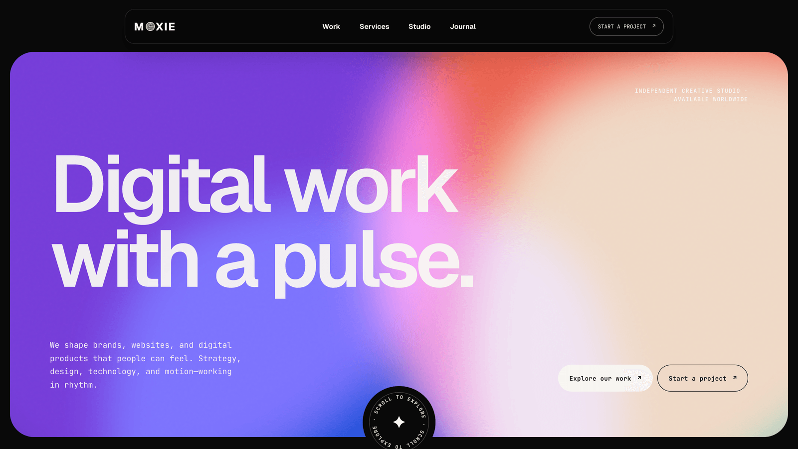 Moxie theme preview