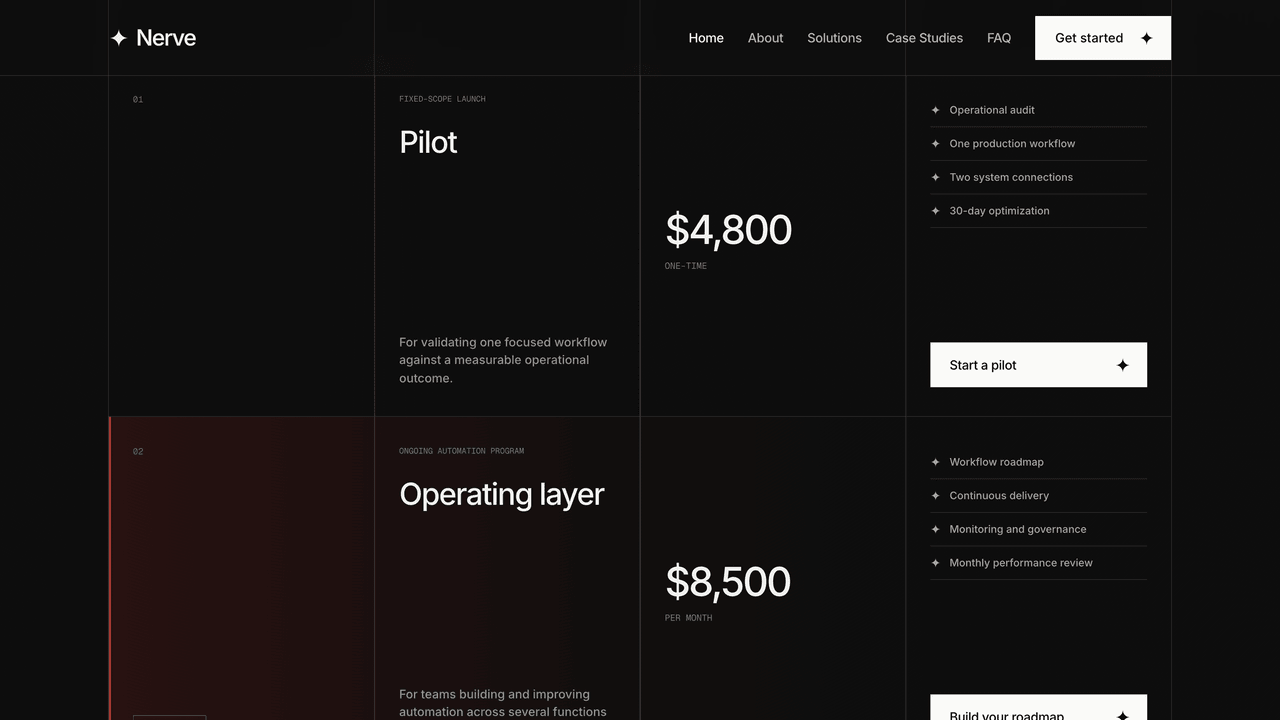 Nerve - Flexible pricing ledger for projects, recurring programs, and enterprise work