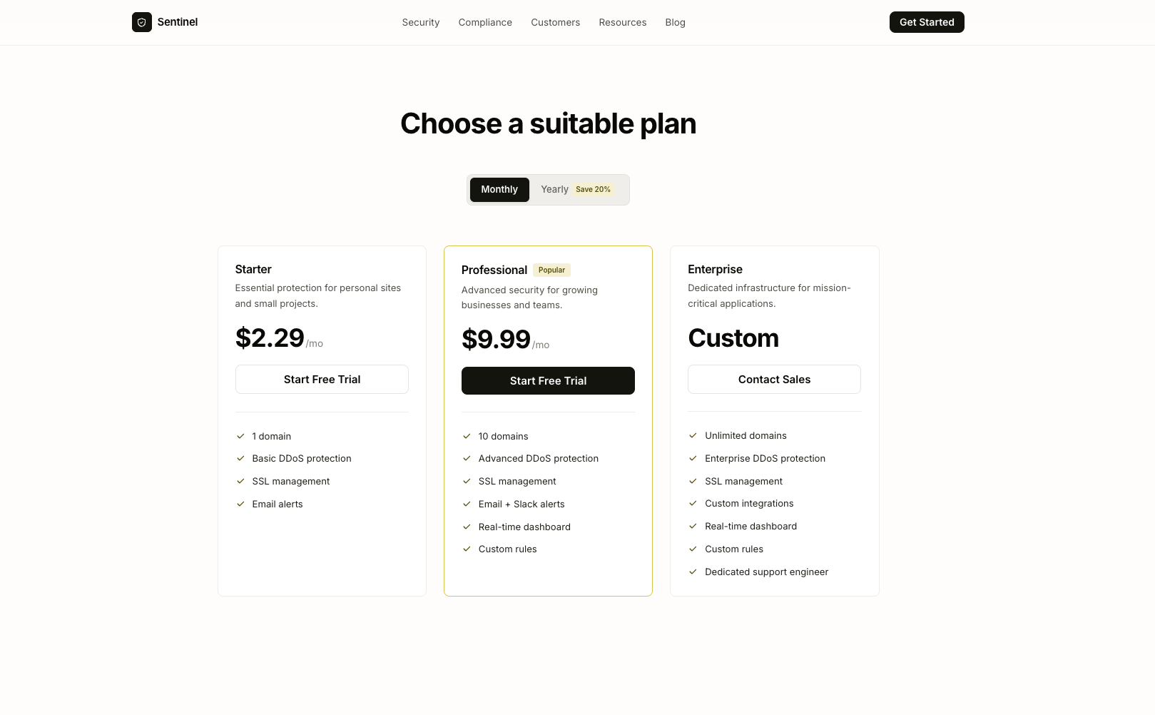 Shield - Pricing