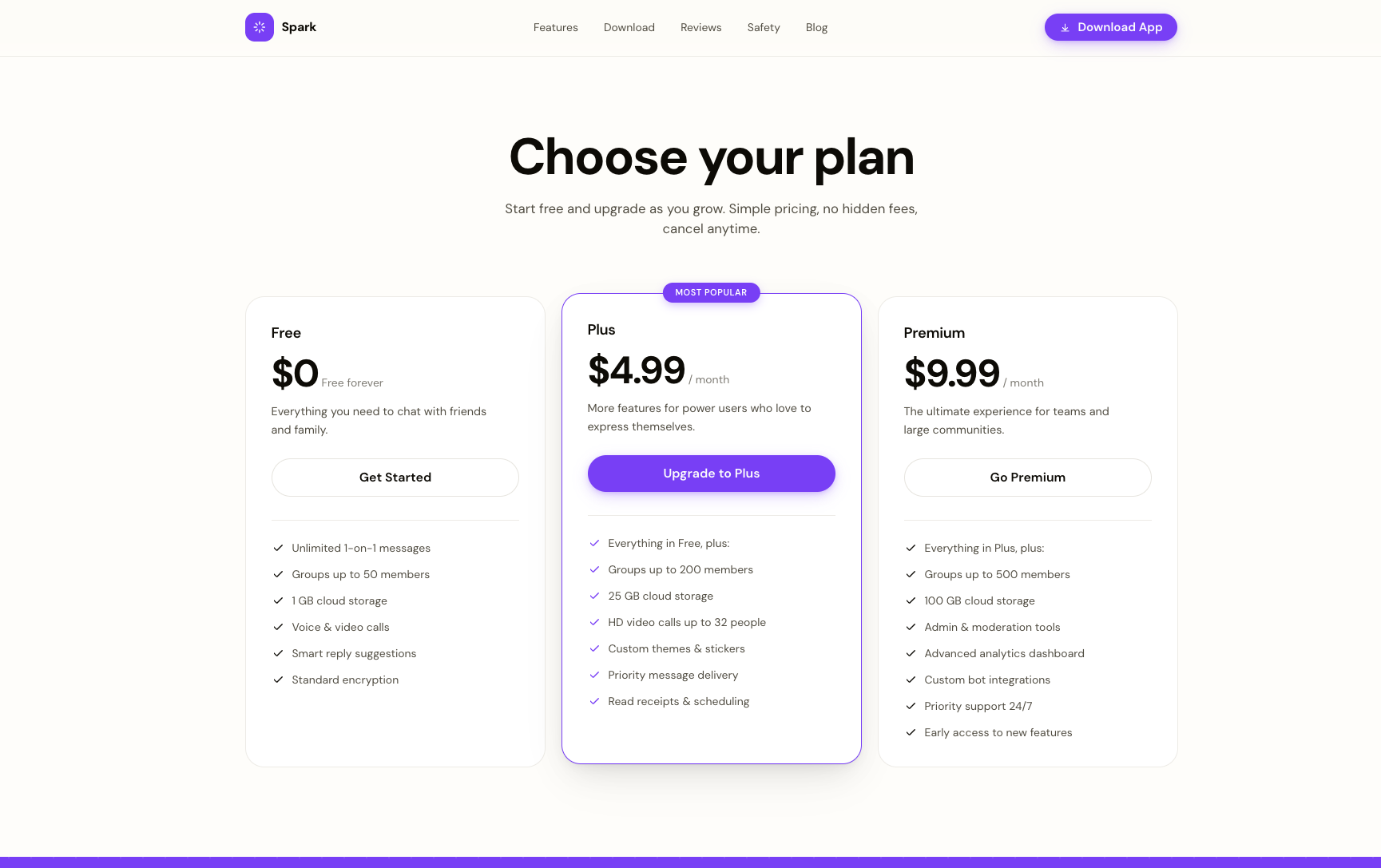 Spark - Pricing