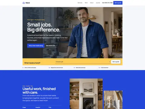 Mend theme preview